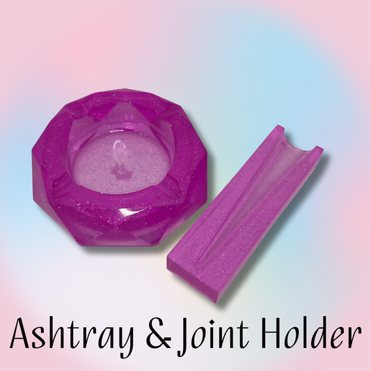 PINK ASHTRAY & JOINT HOLDER